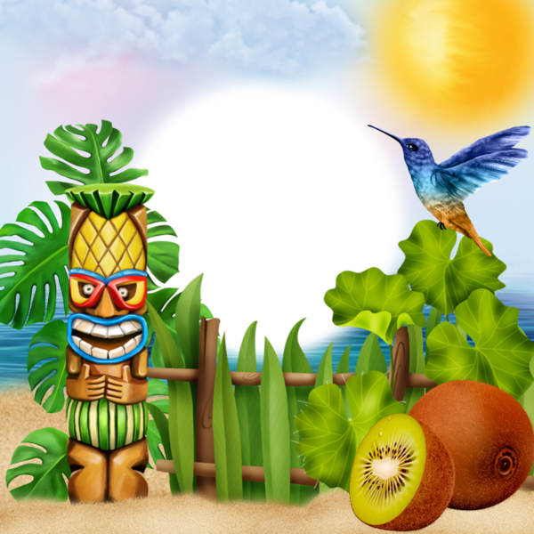 bordures de clipart luau